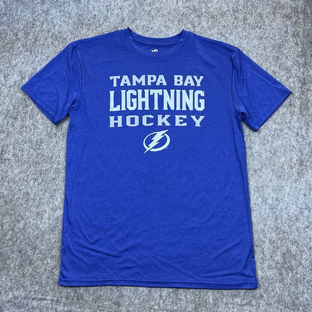 Team Athletics Tampa Bay Lightning Hockey Boy's Performance T-Shirt Blue Size XL